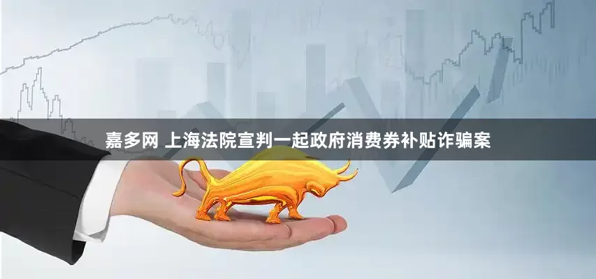 嘉多网 上海法院宣判一起政府消费券补贴诈骗案